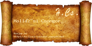 Hollósi Csongor névjegykártya